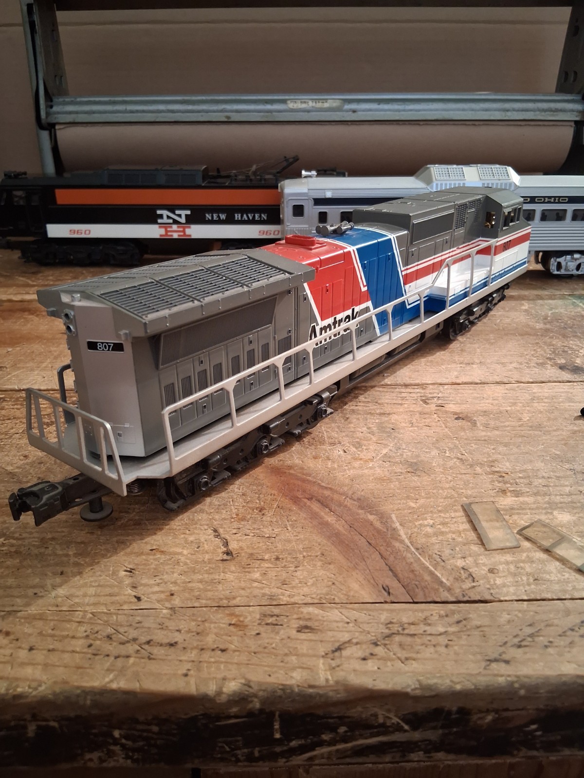 Williams DA109 Amtrak Dash 8 Powered Cab #807 Horn O Gauge 3 Rail Diesel TESTED