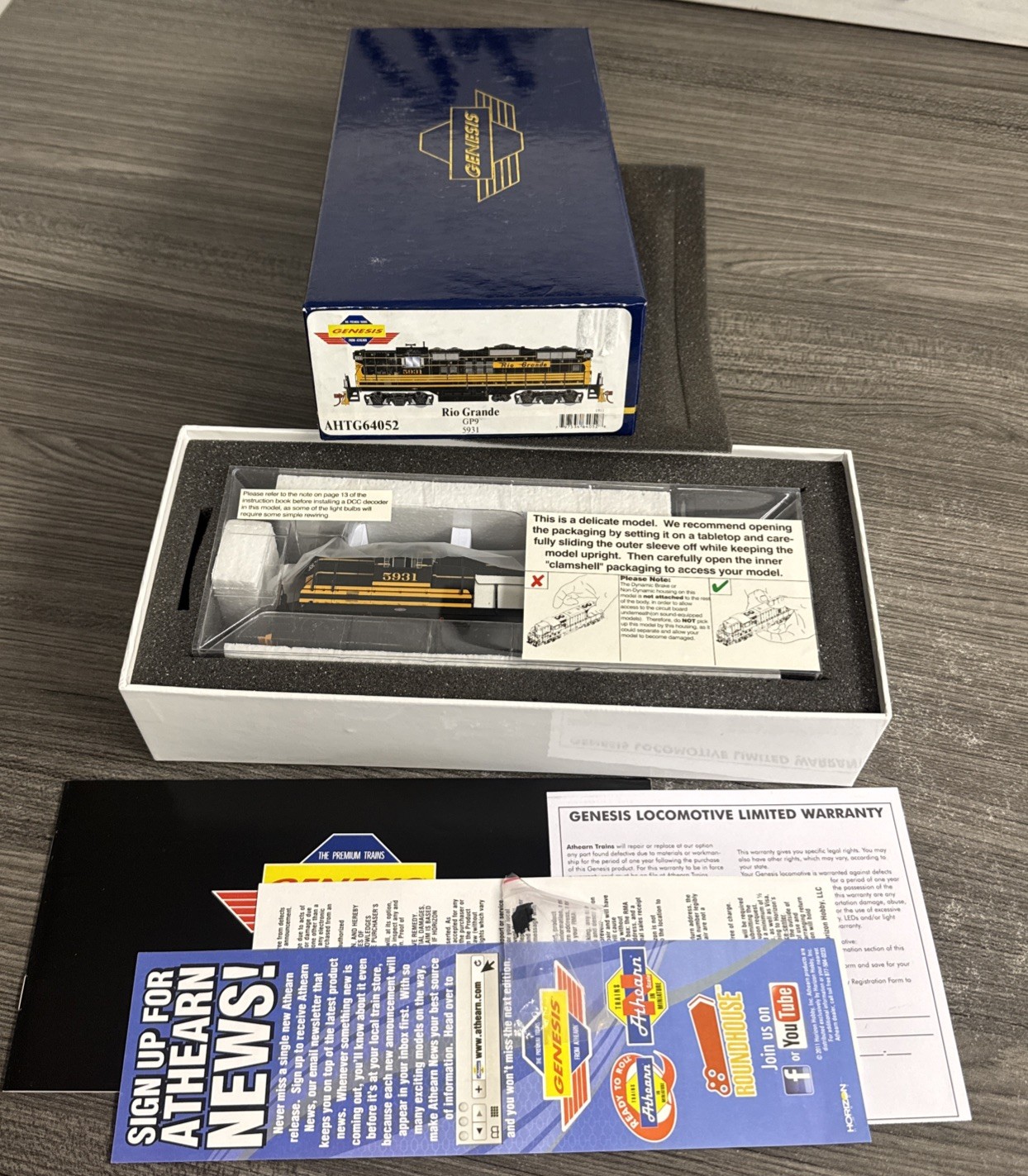 Athearn Genesis HO #ATHG64052 Rio Grande GP9 #5931 – DCC Ready & LNIB!