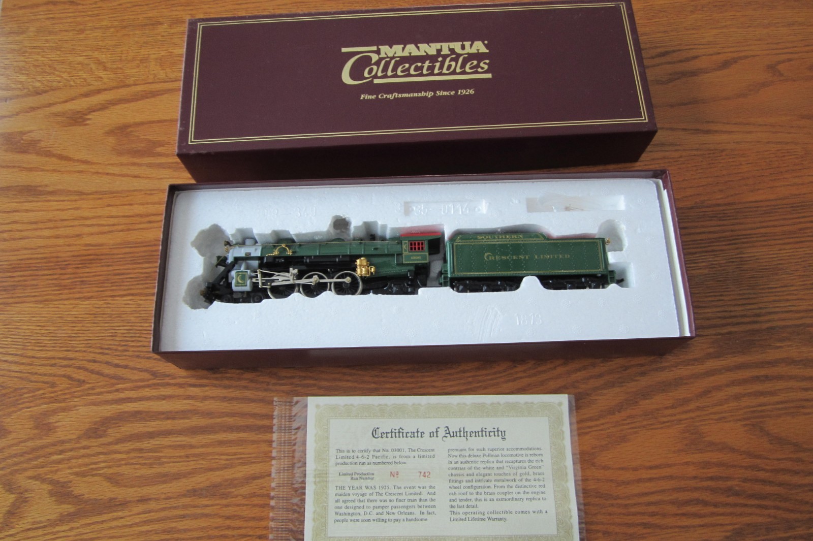 MANTUA COLLECTIBLES CRESCENT LIMITED 1396 STEAM ENGINE TENDER HO SCALE New