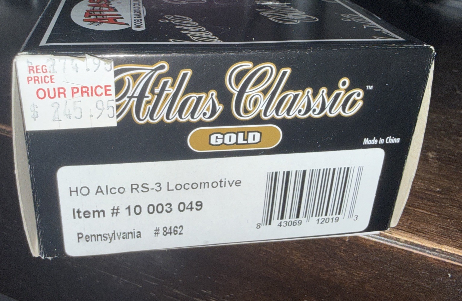 Atlas Classic Gold Ho Scale Pennsylvania Alco RS-3 #8462 Diesel Loco W/ Sound