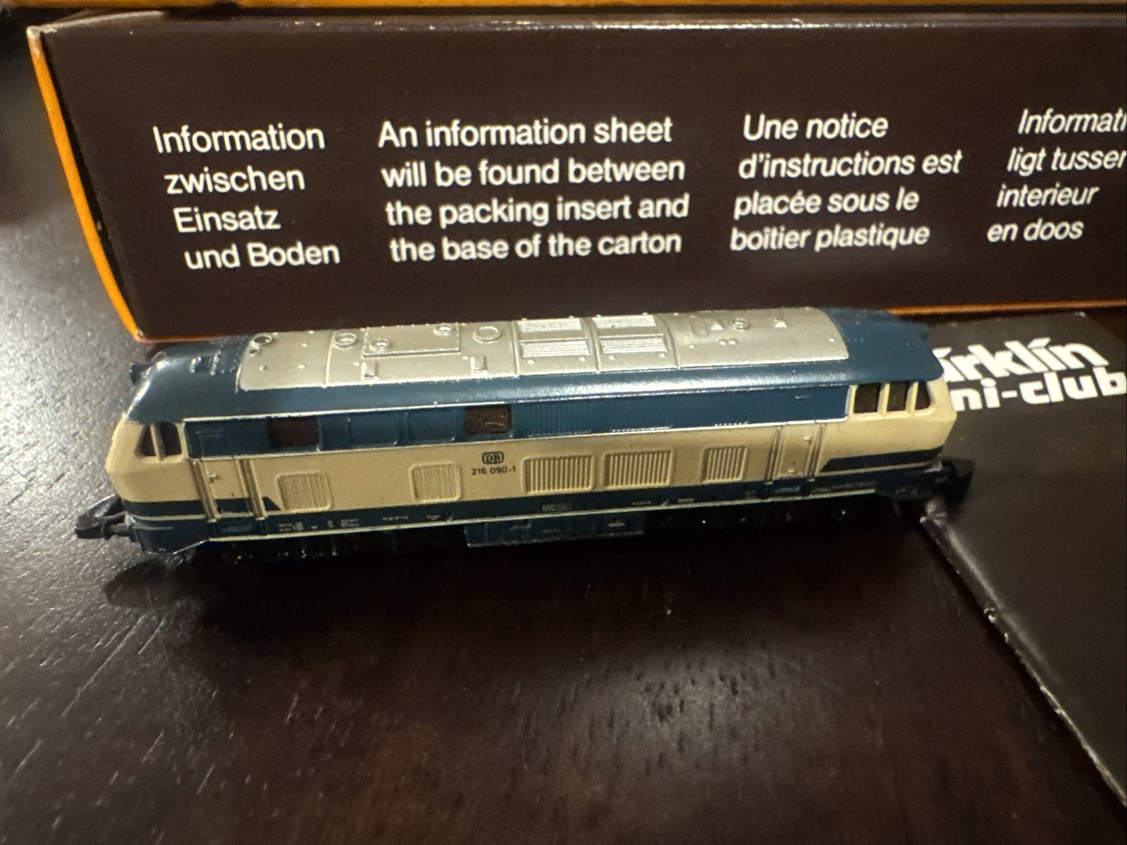 Z Marklin 8874 Z GAUGE DB BR Class 216 Diesel Electric Locomotive
