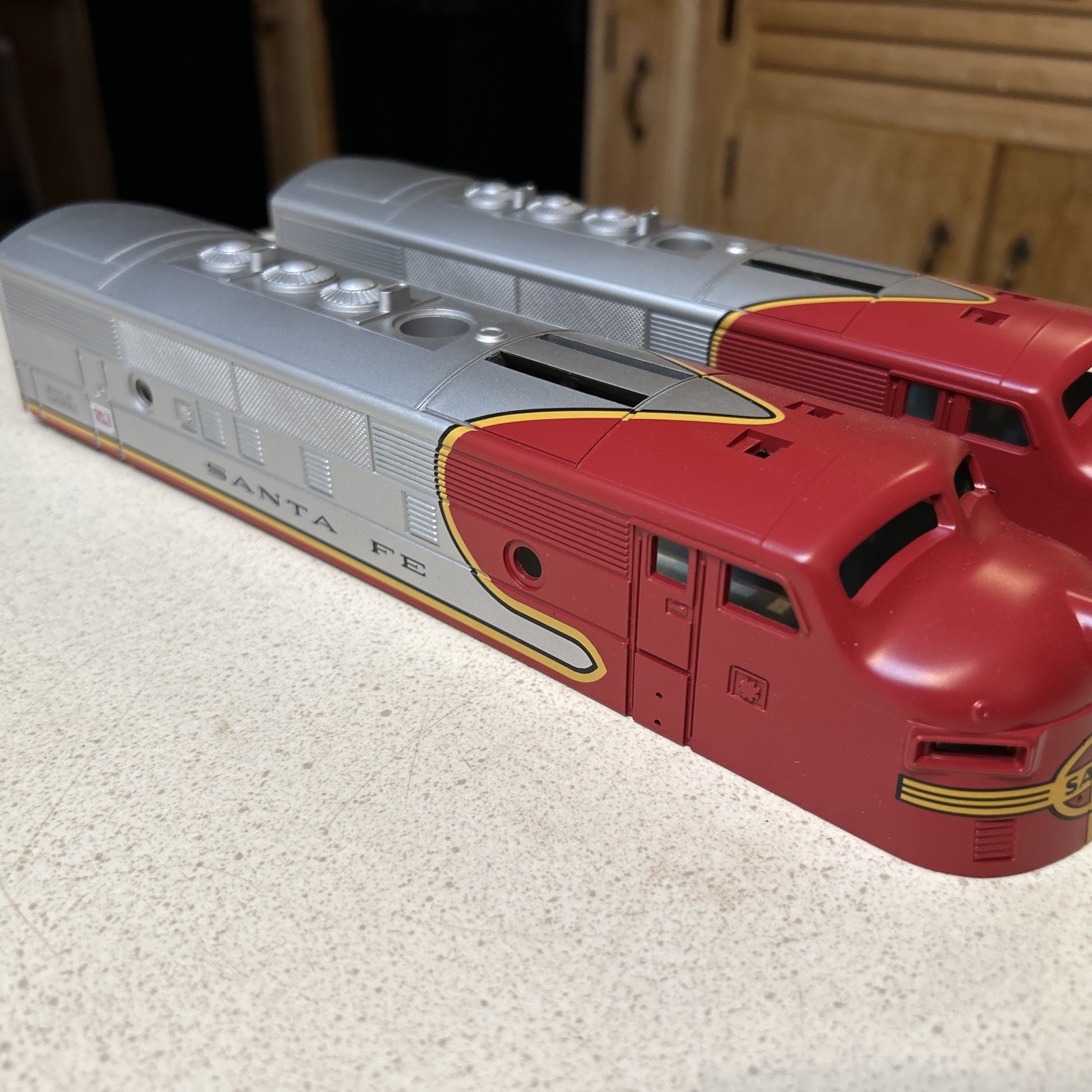 2 Lionel Santa Fe F-3 Diesel O Gauge Shell Only Red And Silver LLC New Nice