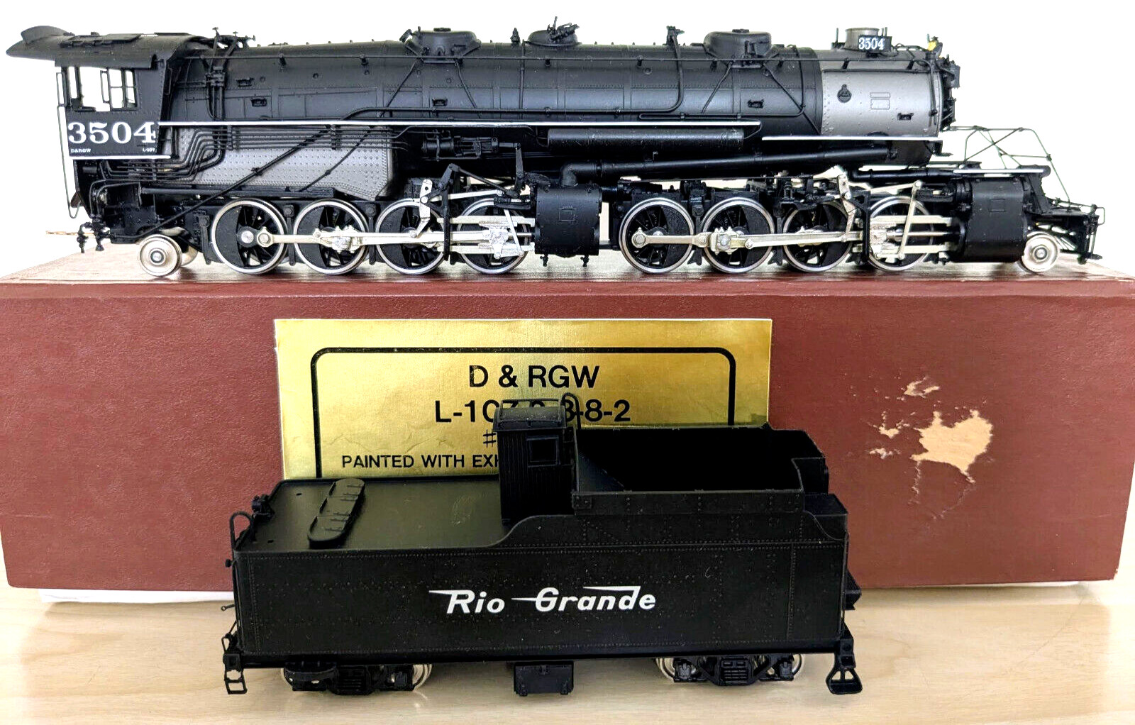 *1 OF 20! W&R BRASS D&RGW L-107 2-8-8-2 W/ EXHAUST STEAM INJECTOR HO *RUNS G@@D!