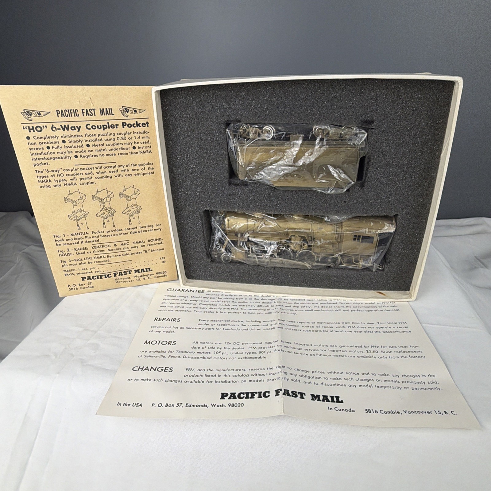 UNITED B&O 2-8-0 United Models UNPAINTED Brass Locomotive & Tender