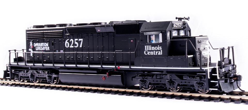 BROADWAY LIMITED 6787 HO SD40-2 Illinois Cent 6257 Lifesaver Paragon4 Sound/DCC