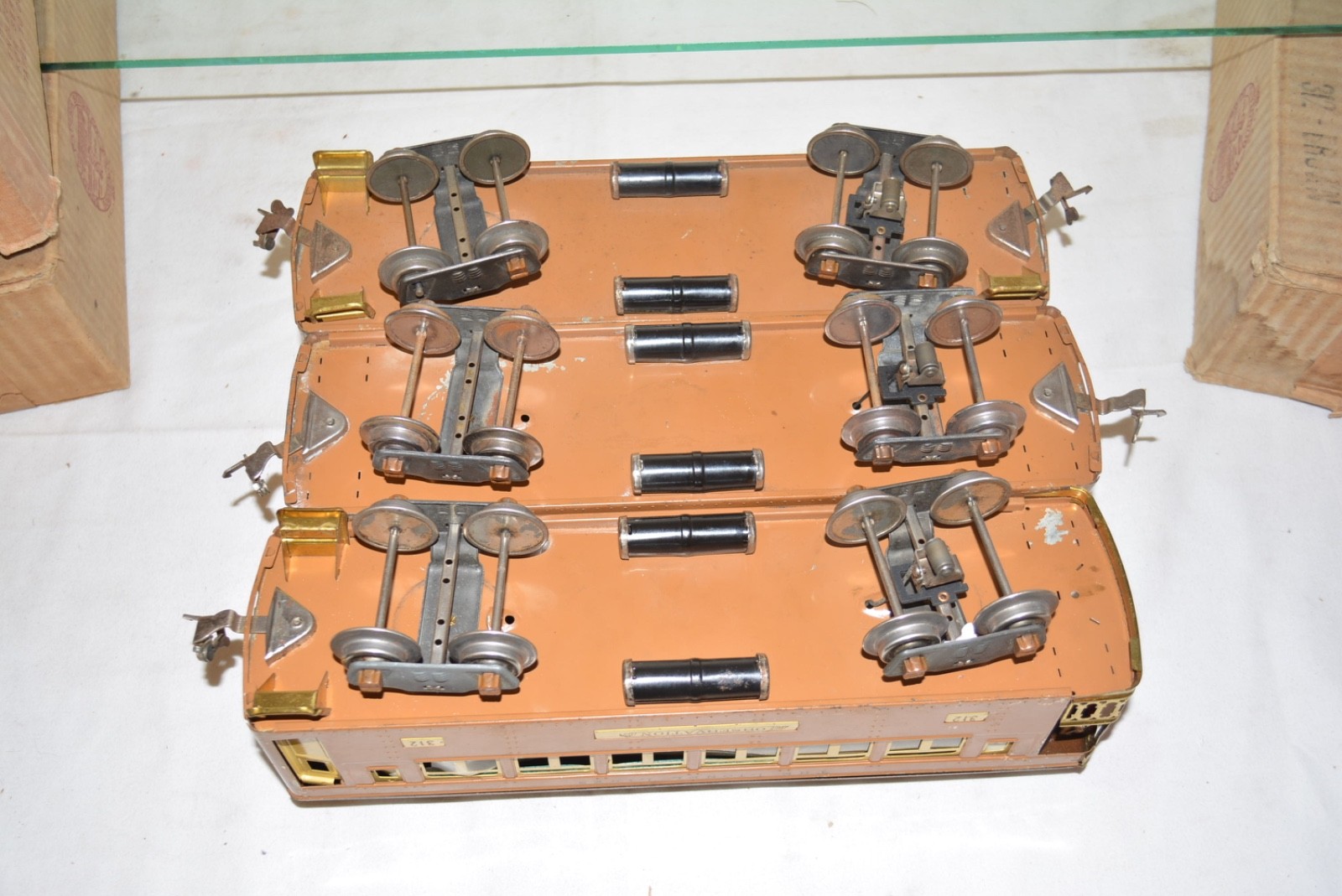Lionel Prewar Standard Gauge, 309, 310, 312 Baby State Set Cars, Boxes, BCH