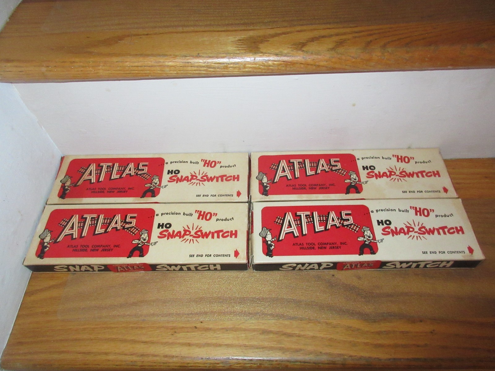 ATLAS HO Snap-Switch Manual Left & Right #61 & #60 Point Motor Turnout LOT OF 8