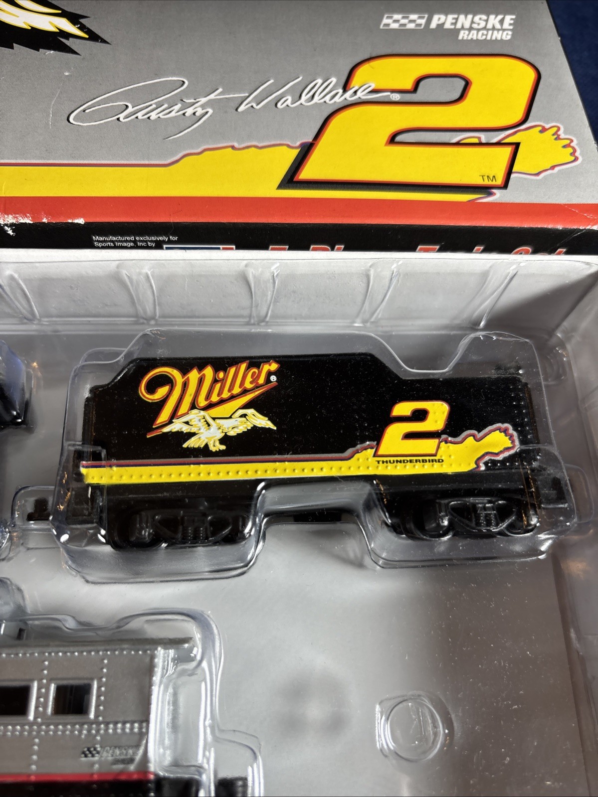 1996 Revell 5-Pc. H.O. Train Set, Rusty Wallace #2, Penske Racing, Miller Beer
