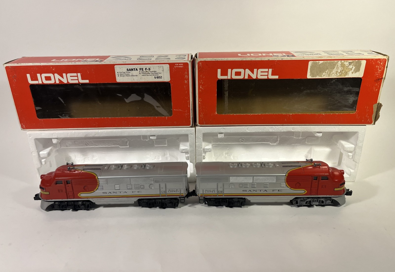 Lionel 2383 Santa Fe F-3 A-A Diesels in wrong boxes 6_20_26