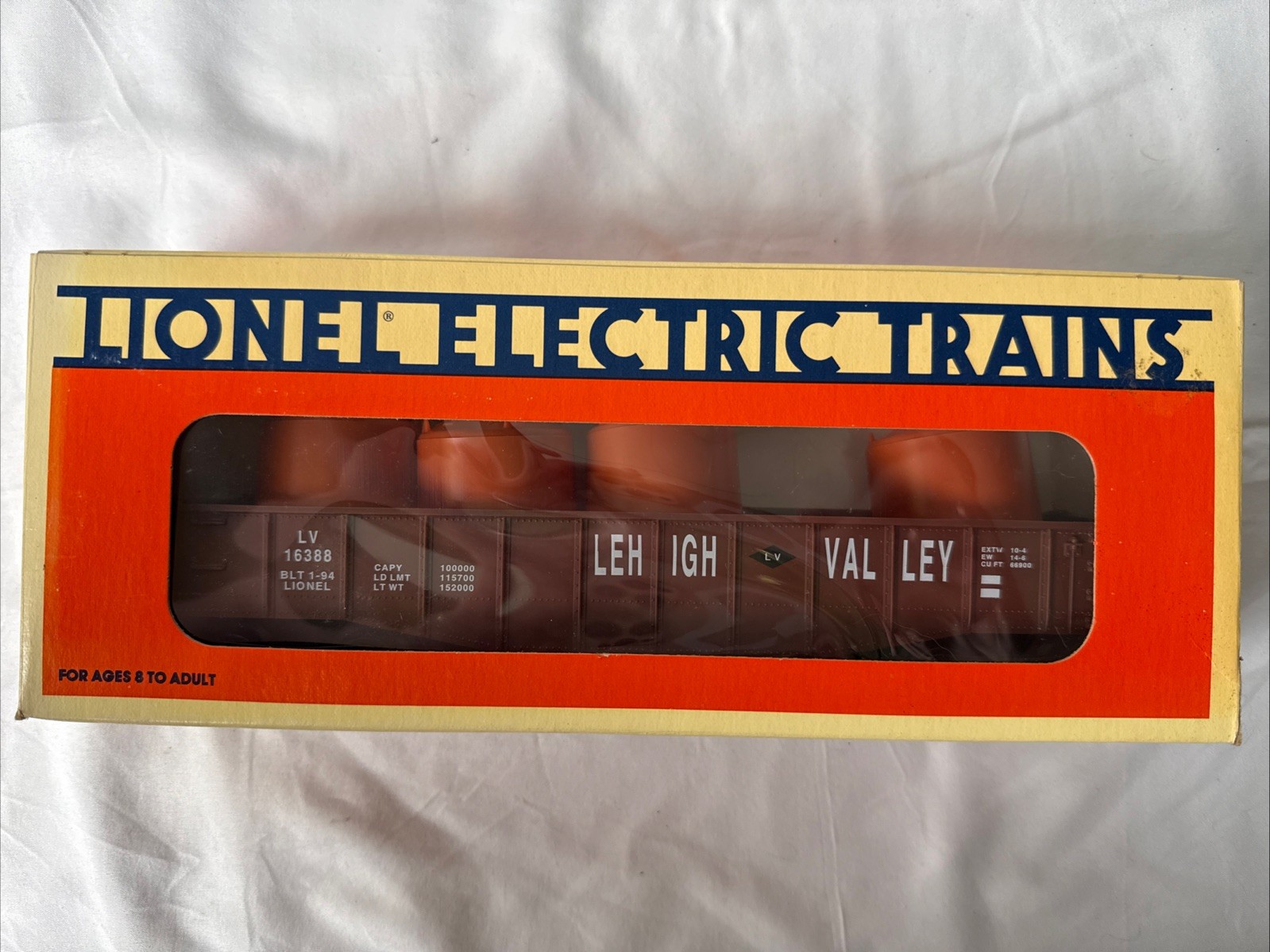 Lionel – Lehigh Valley Gondola With Canisters 6-16388