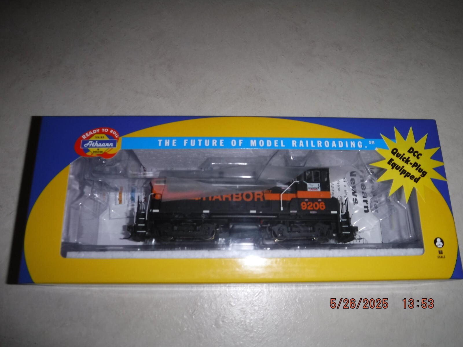 ATHEARN HO INDIANA HARBOR BELT SW1500 LOCOMOTIVE SWITCHER #9206 w/DCC QUICK-PLUG