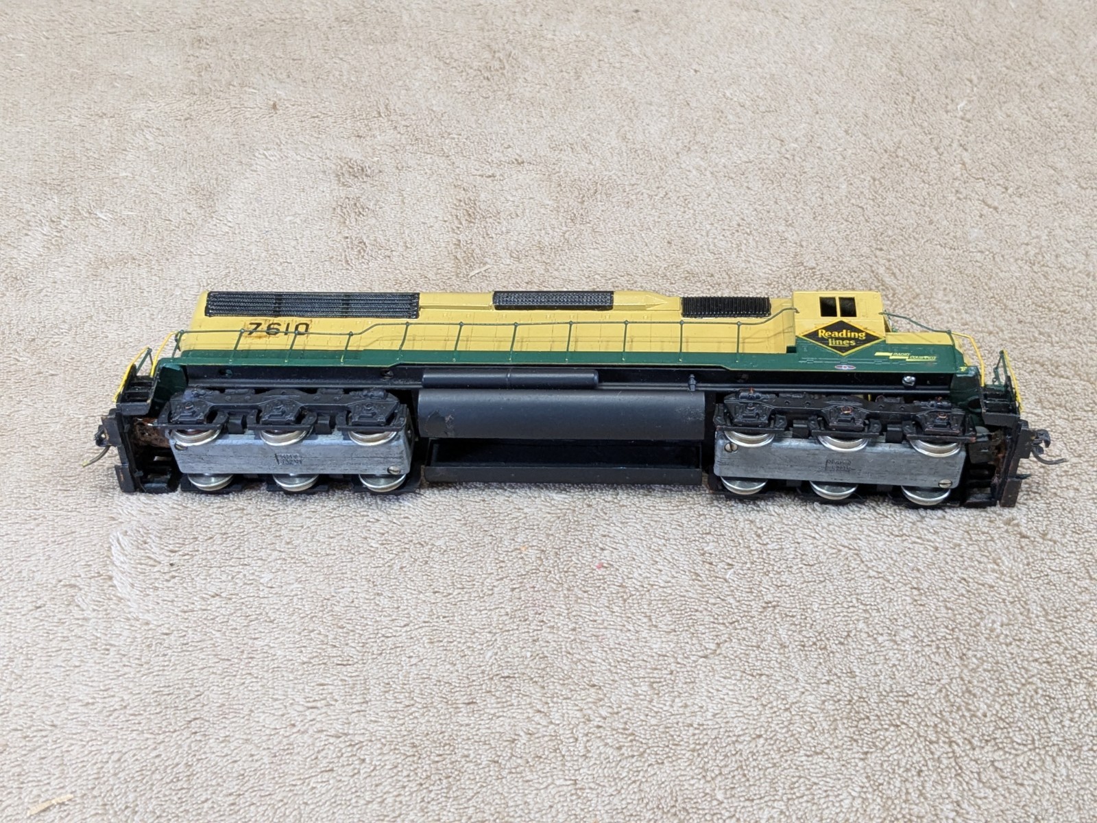 Alco HO Brass Model D-130 SD-45 Locomotive Painted Reading #7610