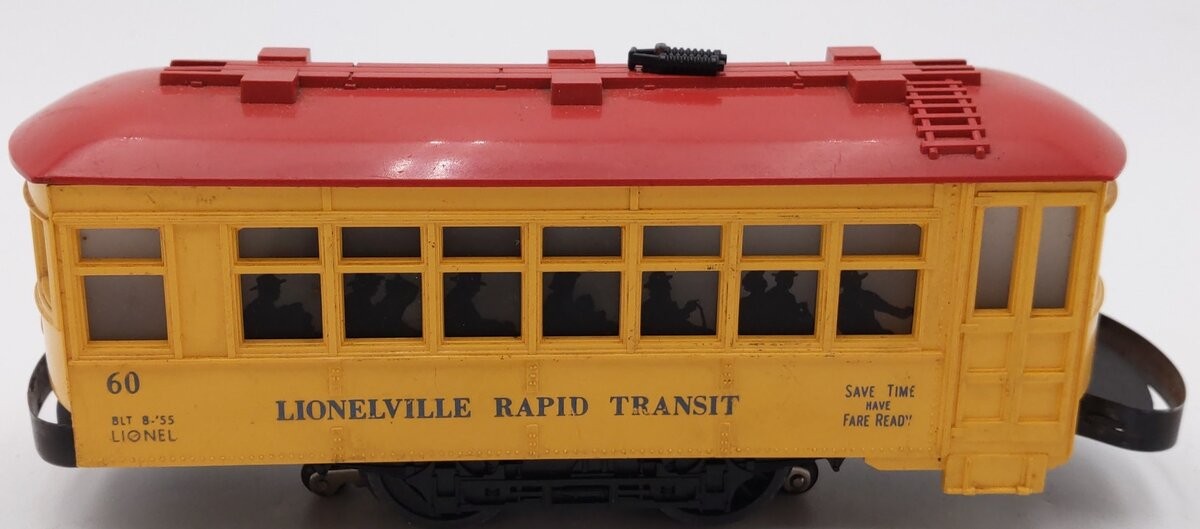 Lionel 60 Vintage O Lionelville Motorized Rapid Transit Trolley
