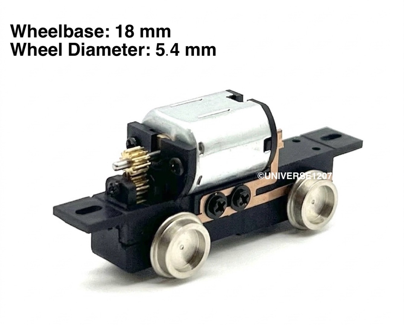 N/HOn30/HOe/009 Gauge 0-4-0 Locomotive Power Drive Chassis 18mm/5.4mm H0e Engine