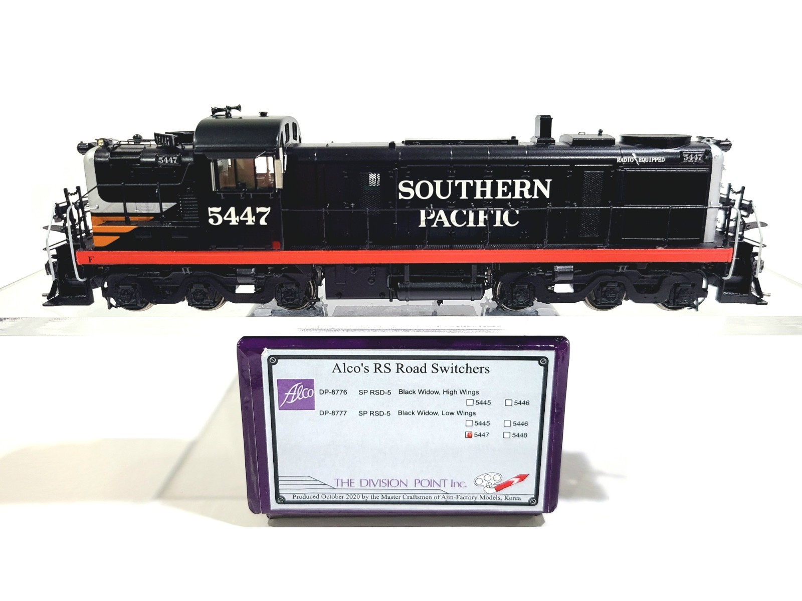 Division Point SP RSD-5 Southern Pacific Black Widow #5447 HO Brass #DP-8777