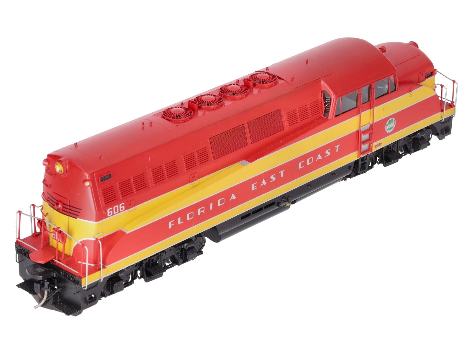 Overland OMI-0375 O Brass FEC EMD BL-2 Diesel Locomotive #606 (2-Rail) – Painted