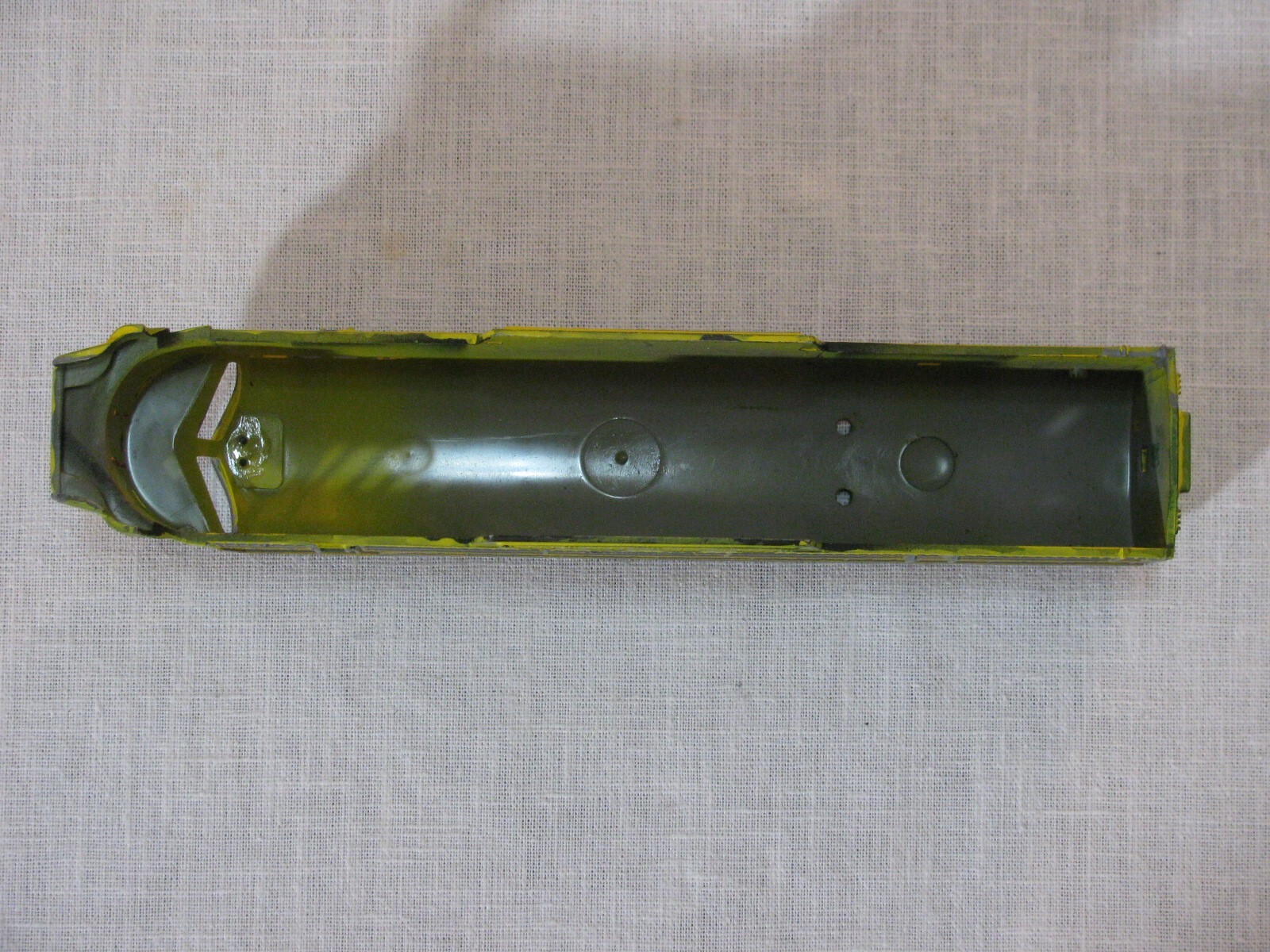 Vtg HO Scale Diesel Locomotive Shell ONLY,Unlettered No #,Yellow/Gray,Unmarked r