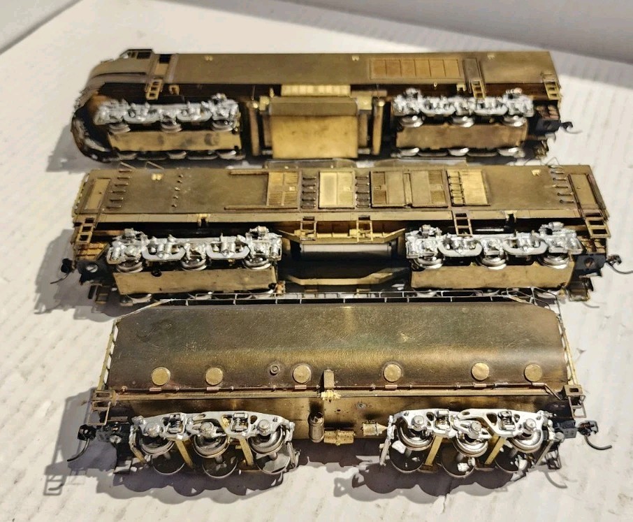 Alco Models HO Scale Brass Gas Turbine Set 3 Units Undecorated