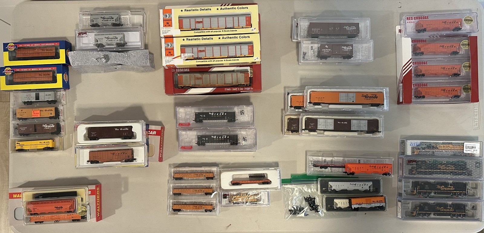 Huge N Scale Lot | D&RGW | 52 Freight Cars + 4 Locomotives | Rio Grande