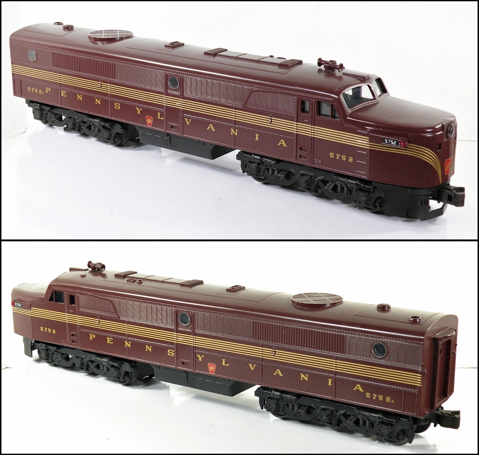 Williams AC-29 Pennsylvania PRR Alco PA A-A Set Tuscan 5-Stripe w/Horn Unused