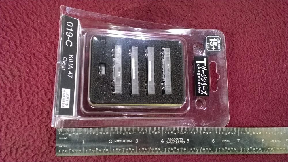 EISHINDO T SCALE 1:450 019-C KIHA 47 CLEAR MOTORIZED PASSENGER COACH SET NIP