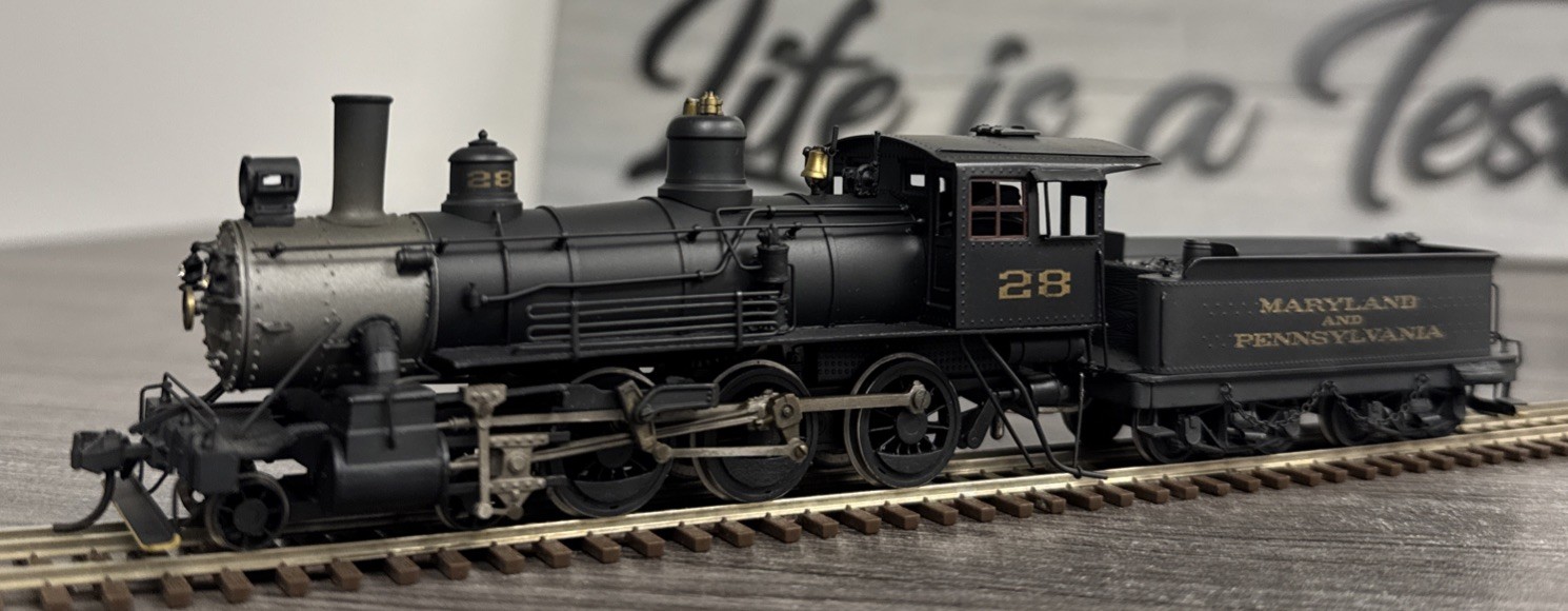 Gem Models HO Brass #GN-108 Ten Wheeler Maryland & Pennsylvania 4-6-0 #28 Tested
