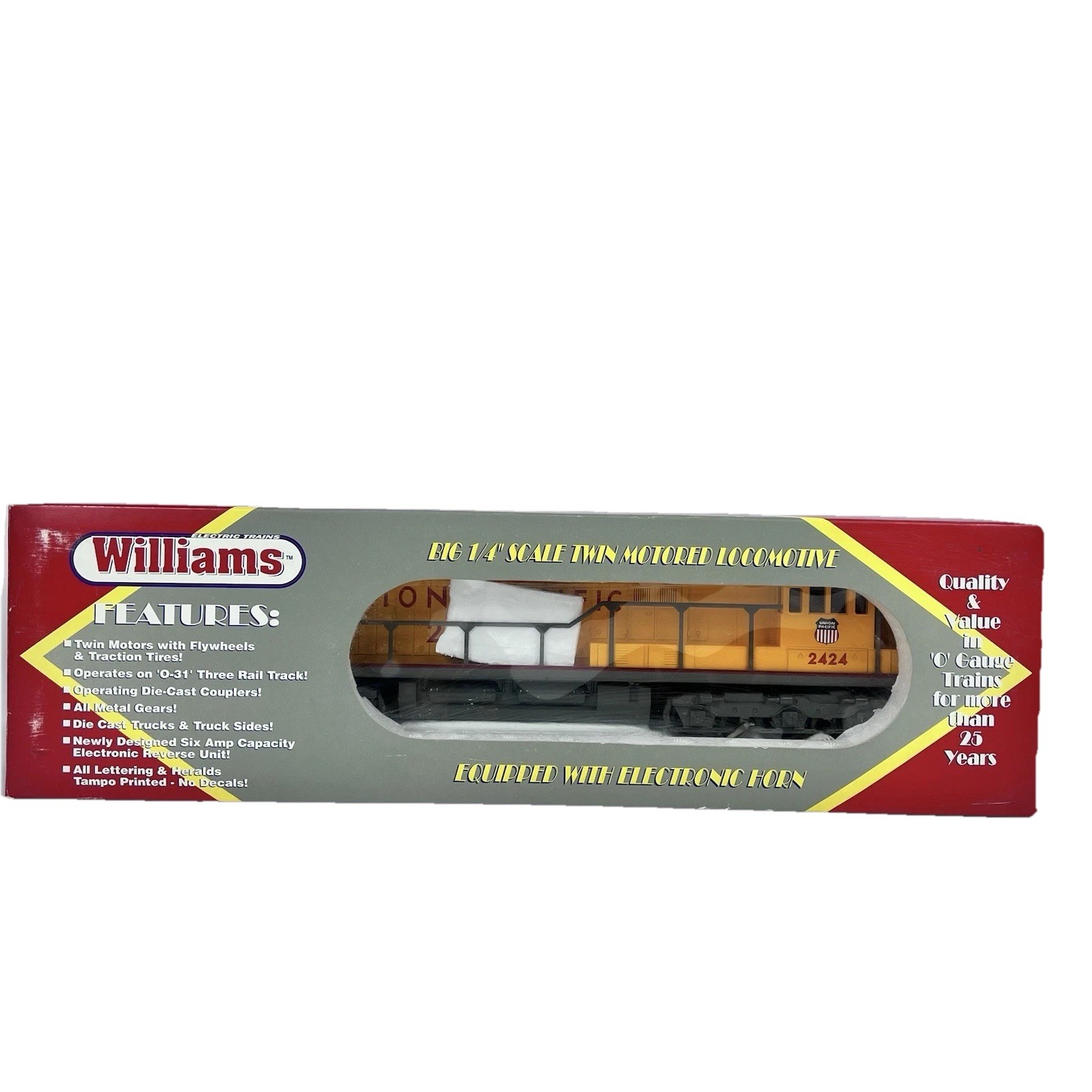 Williams Union Pacific Locomotive U33C Power A With Horn U204H Diecast 1/4 O-31