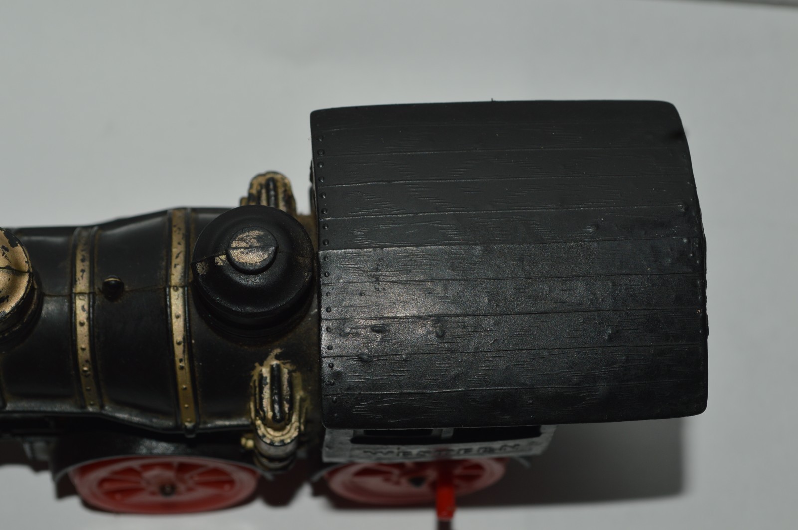 AUBURN Steam Locomotive Rubber Black Gold Red Wheels USA Made 7 Inch 1930’s