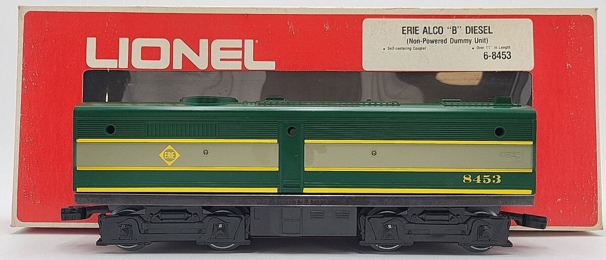 Lionel 6-8453 O Gauge Erie Alco Non-Powered B-Unit Diesel Locomotive #8453 EX