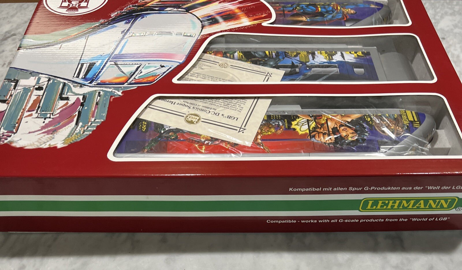LGB’s SUPER HEROES DC COMICS Lehmann Toy Train #92950 Germany New In Box