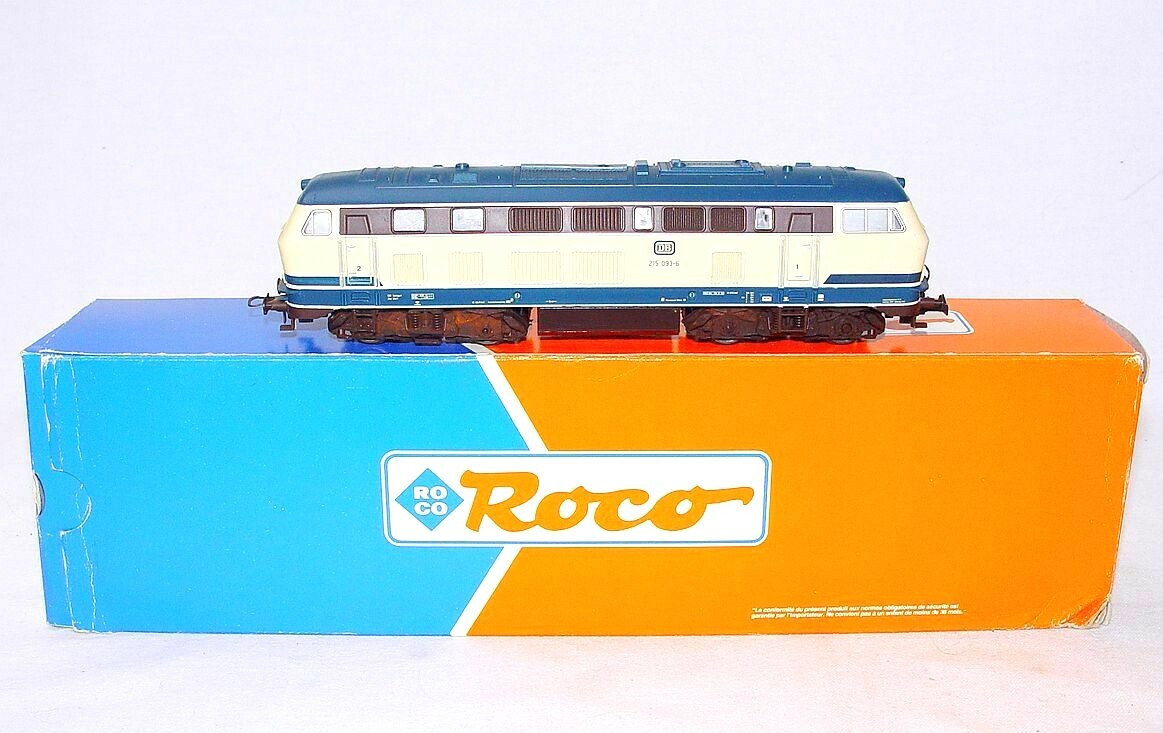 Roco DC HO 1:87 Deutsche Bundesbahn BR 215 “D-ZUG” DIESEL LOCOMOTIVE MIB`85!