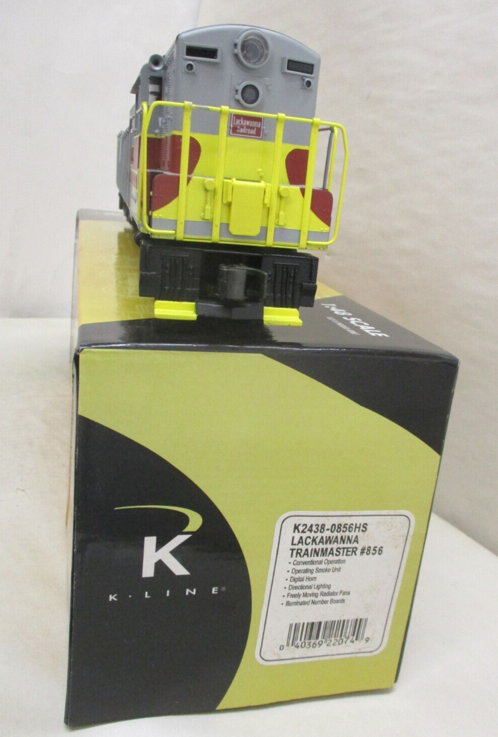 K-Line K2438-0856HS Lackawanna Trainmaster Diesel #856 O Gauge 1:48 Locomotive
