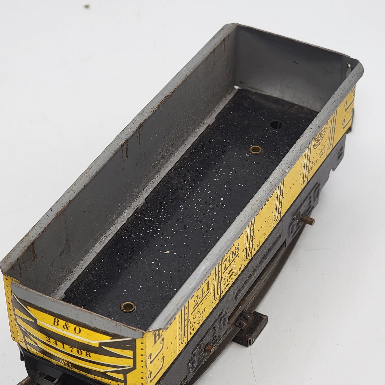 Marx Gondola Car Baltimore & Ohio O Gauge Yellow No. 241708 1950’s CLEAN