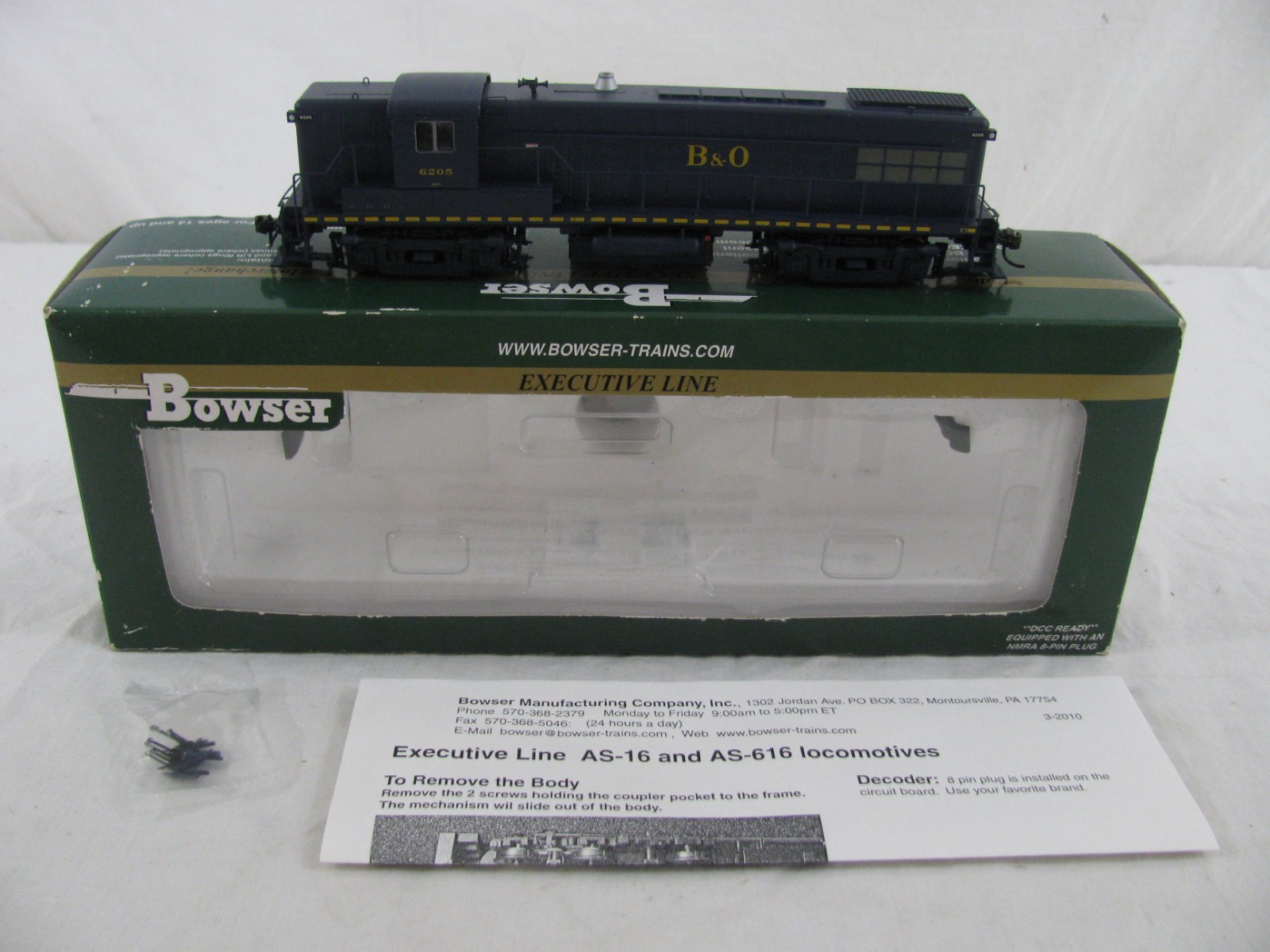 Bowser HO 6205 Baltimore & Ohio Baldwin AS-16 Diesel Locomotive DCC Ready #23302
