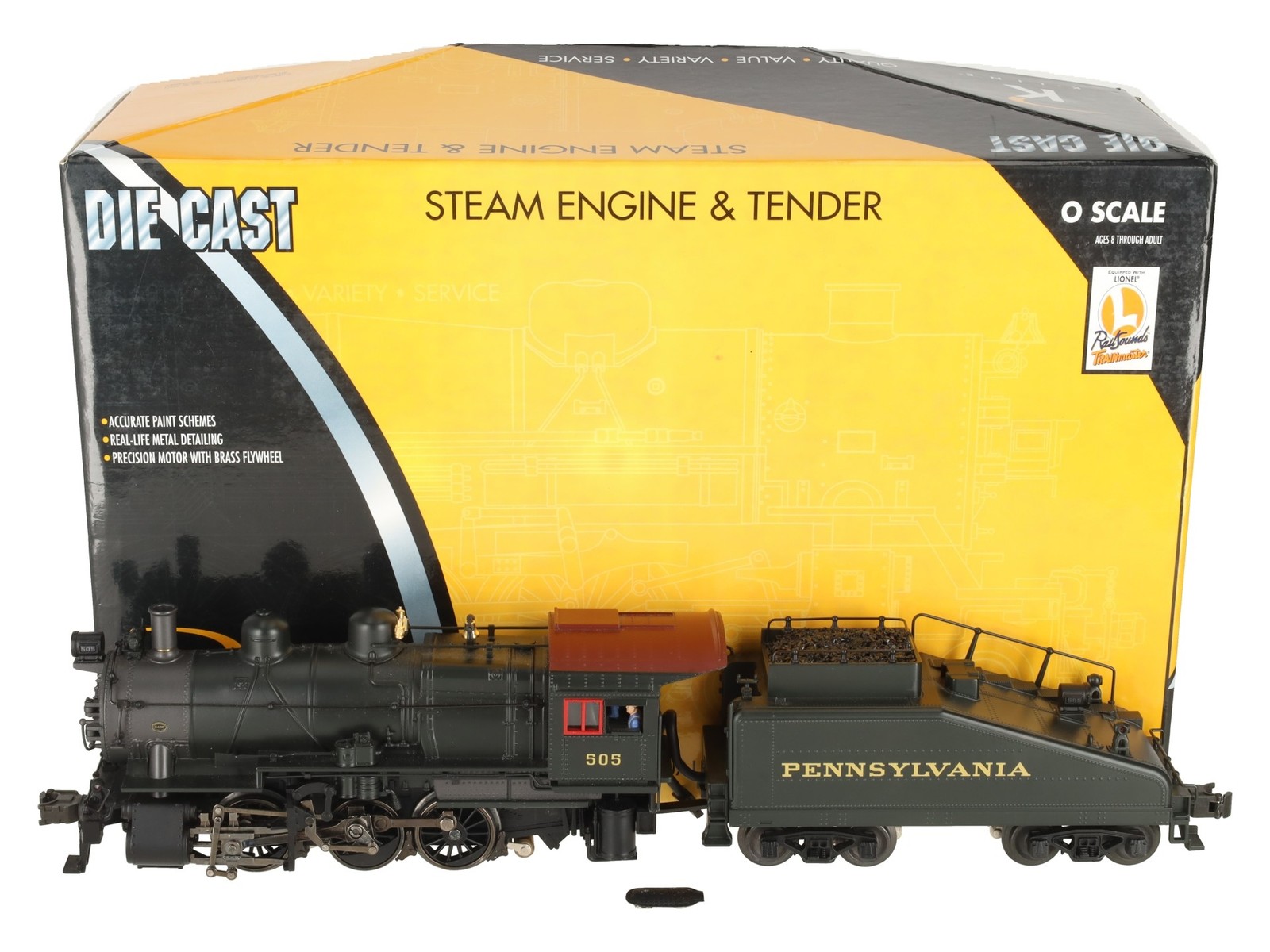 K-Line K3480-0001 O Gauge Pennsylvania 0-6-0 B6 Steam Switcher #505 w/Railsounds