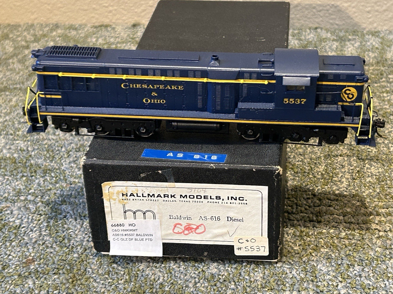 Hallmark Models Ho Brass Baldwin AS-16 Baltimore And Ohio B&O No 5537