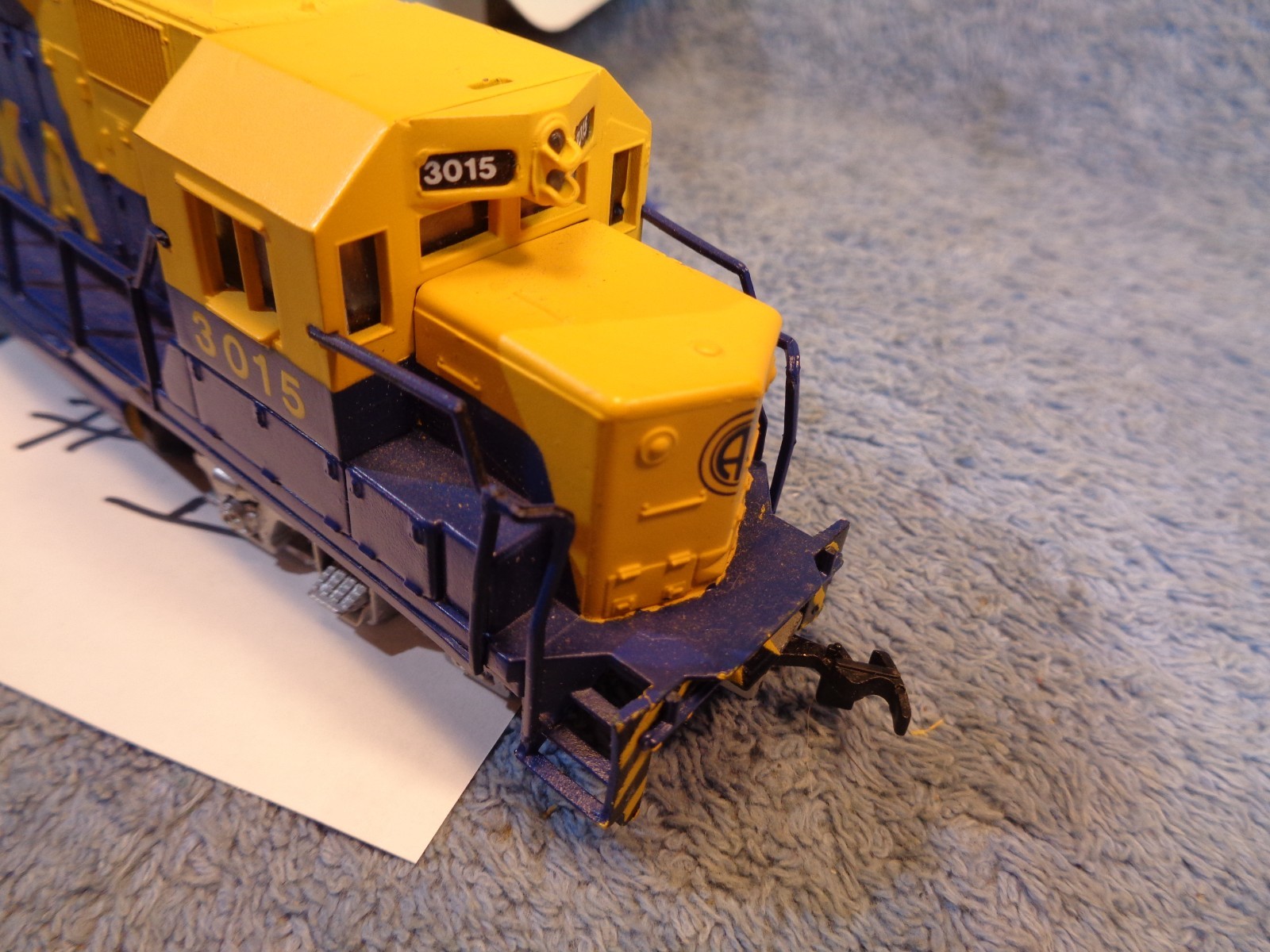 Vtg ALASKA RR ARR BACHMANN HO Model Train # 3015 Locomotive Lot Blue & Yellow