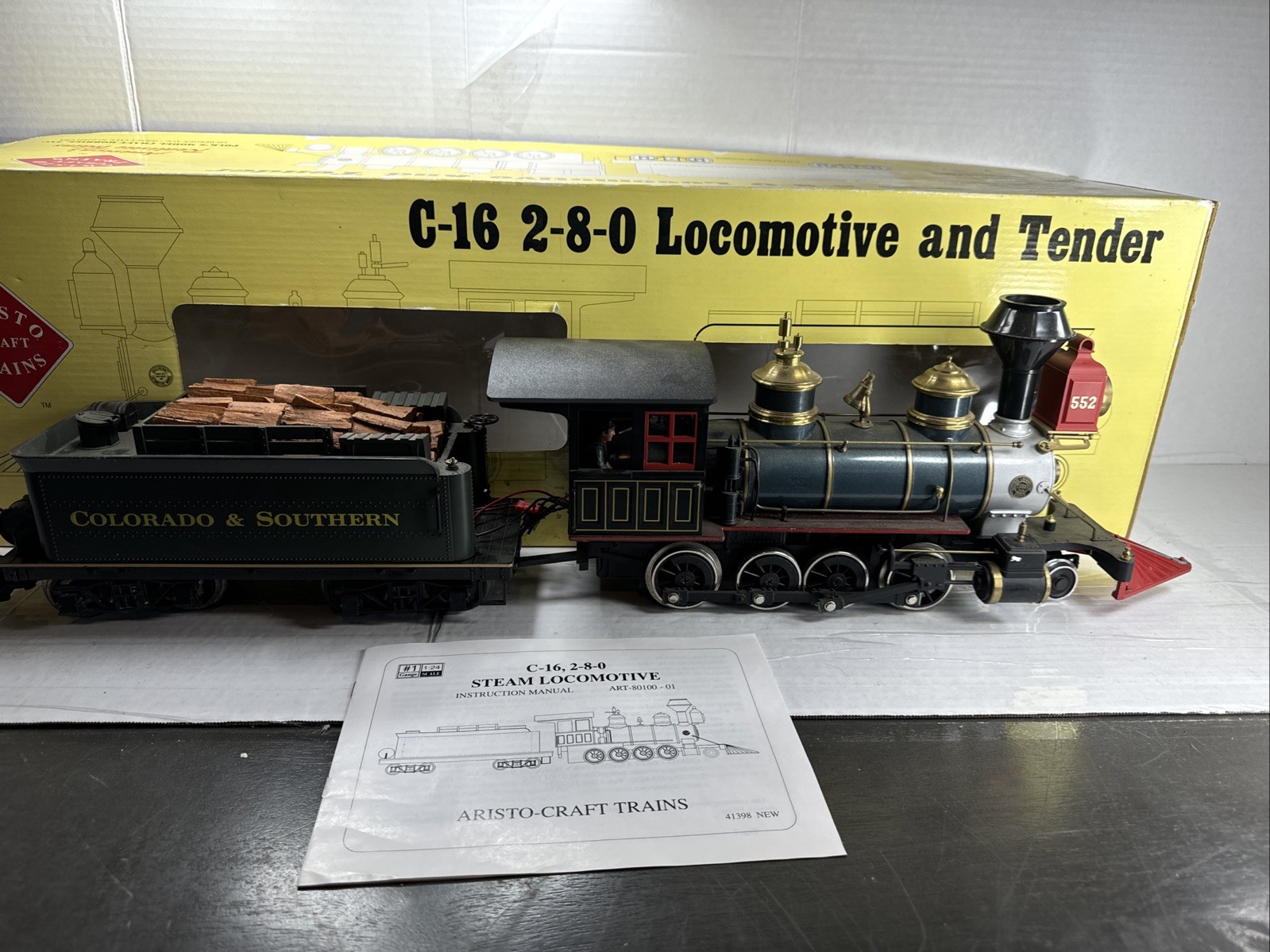 Aristocraft G Scale 2-8-0 C-16 Colorado And Southern Steam Locomotive #80208