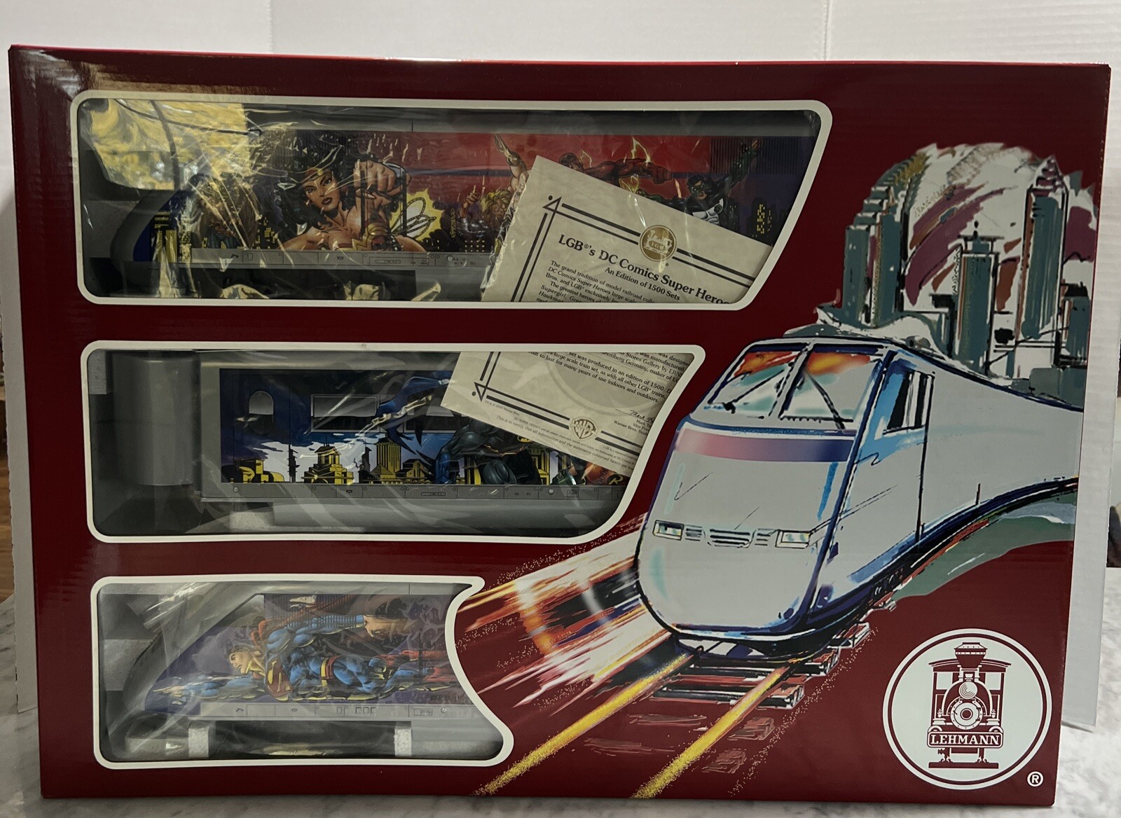 LGB’s SUPER HEROES DC COMICS Lehmann Toy Train #92950 Germany New In Box