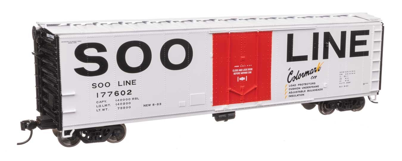 2867 Walthers HO 50′ PC&F Insulated Boxcar Soo Line #177654