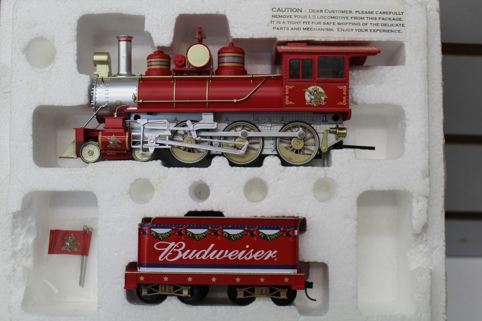 Hawthorne Village Budweiser Train Locomotive & Tender Holiday Express Bradford