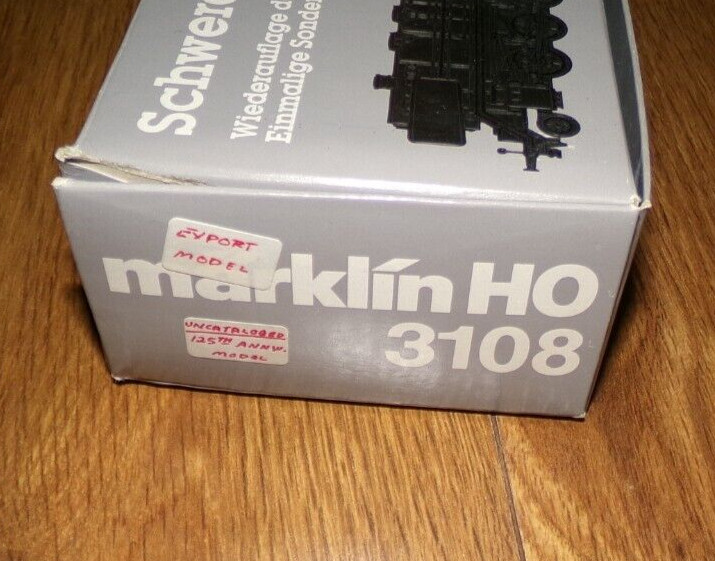 **UNTESTED** Märklin HO 3108 Steam Locomotive with Tender BR 44 125th Year