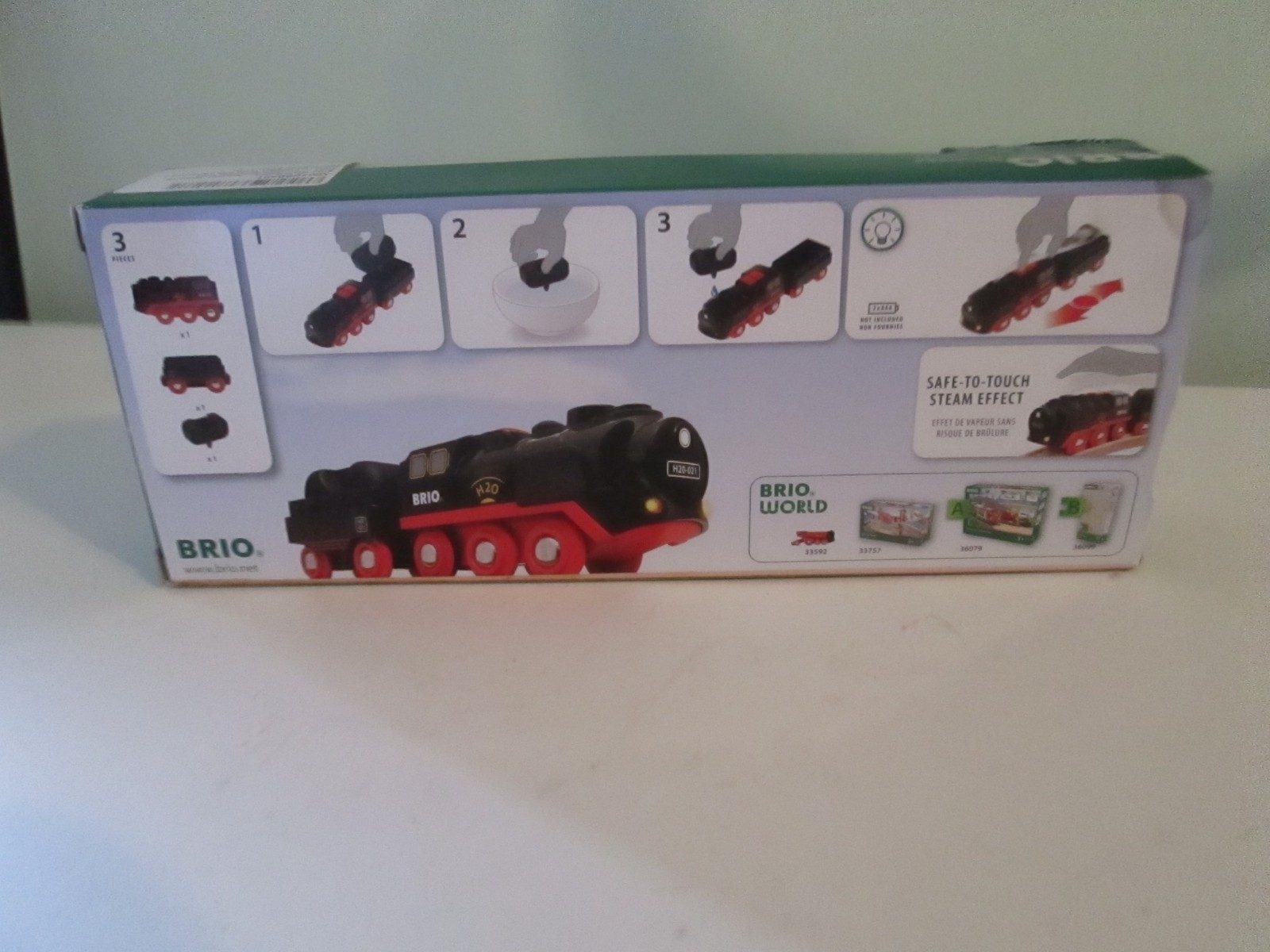 BRIO World 33884 Battery Operated Steaming Train Black & Red