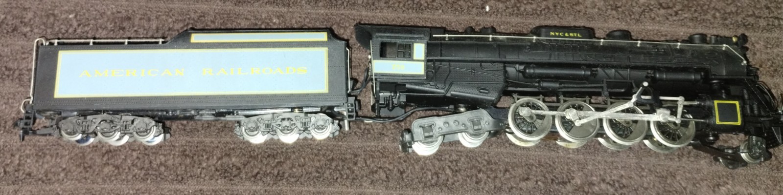 AHM HO 2-8-4 American Railroads, Berkshire Used No Box Has Sound Syst In Tender