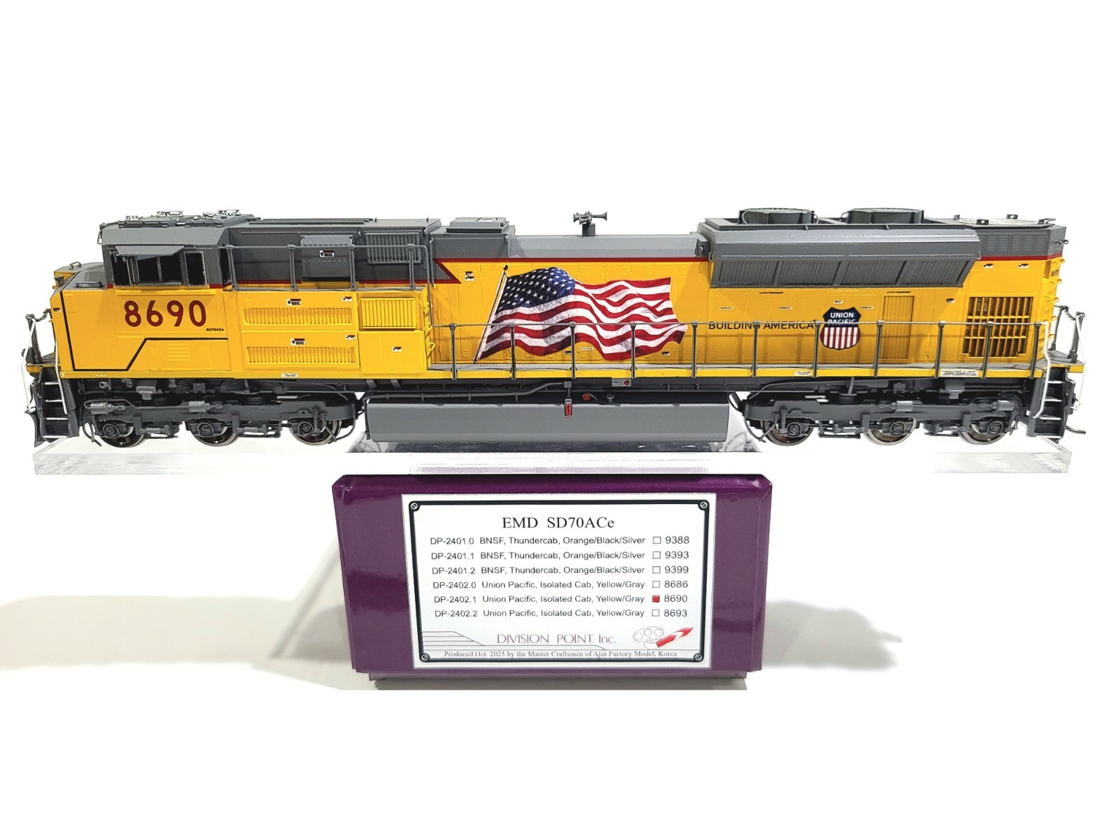 Division Point UP EMD SD70ACe Union Pacific #8690 HO Brass Model #DP-2402.1 DCC