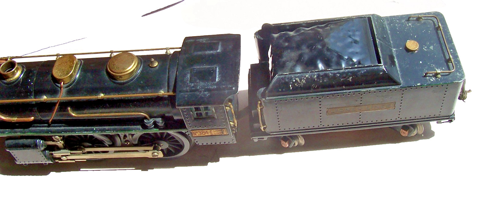 Running Lionel Standard Gauge 2-4-0 Steam Locomotive & Tender 384E and 384T