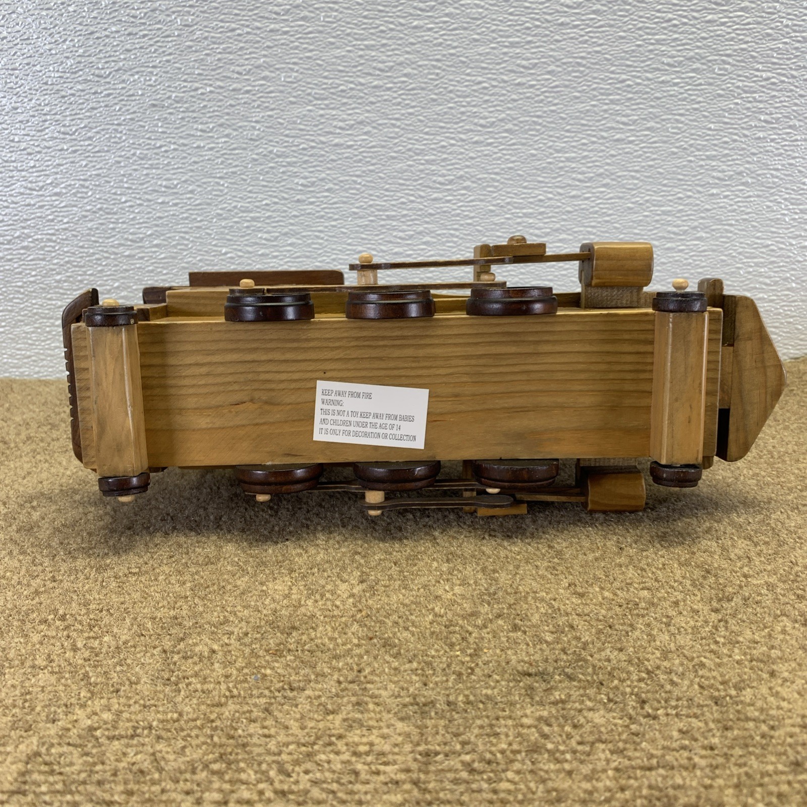 Beautiful Vintage Retro Train Locomotive made of wood and resin