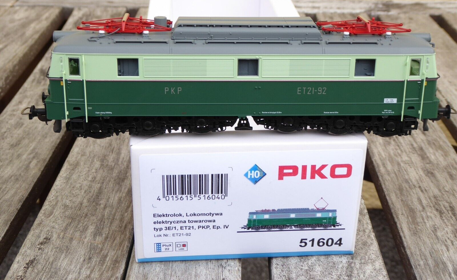 Piko 51604 Locomotive Et 21-92 the Pkp Epoch 4/5 Dss PluX22 + LED New IN Boxed