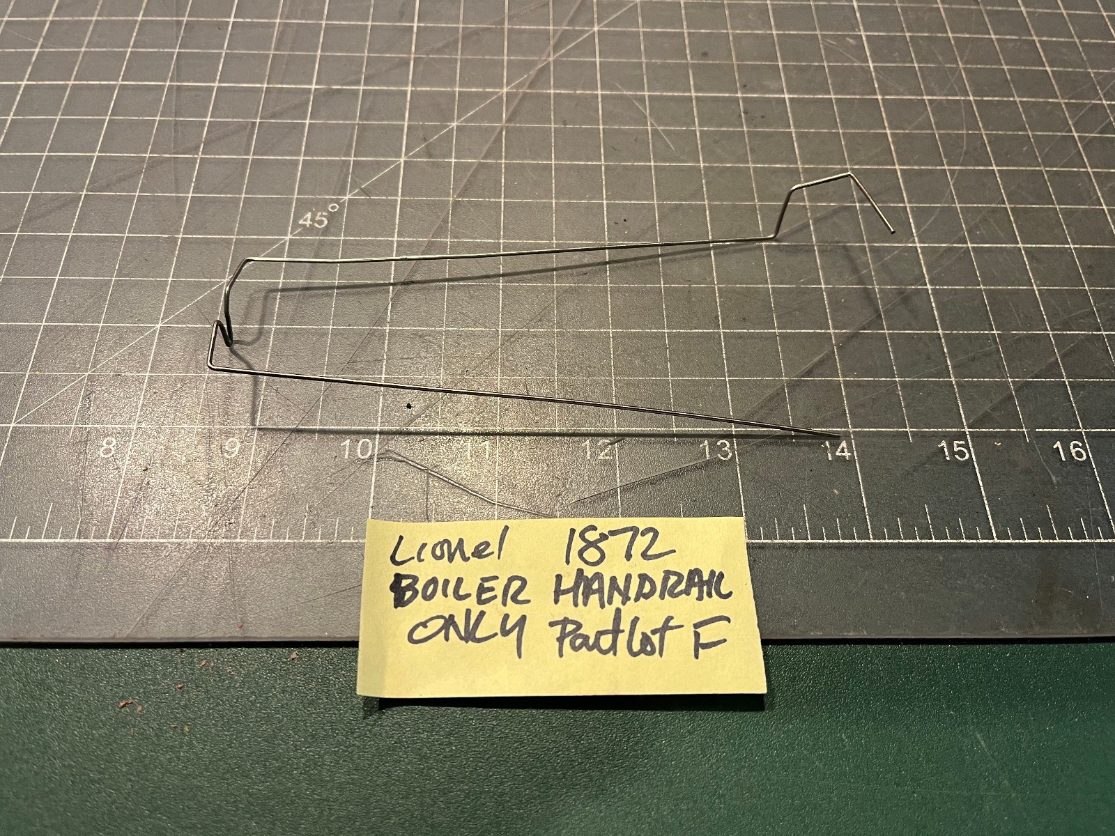 Lionel O Train The General 1872 Locomotive BOILER METAL WIRE HANDRAIL PART LOT F