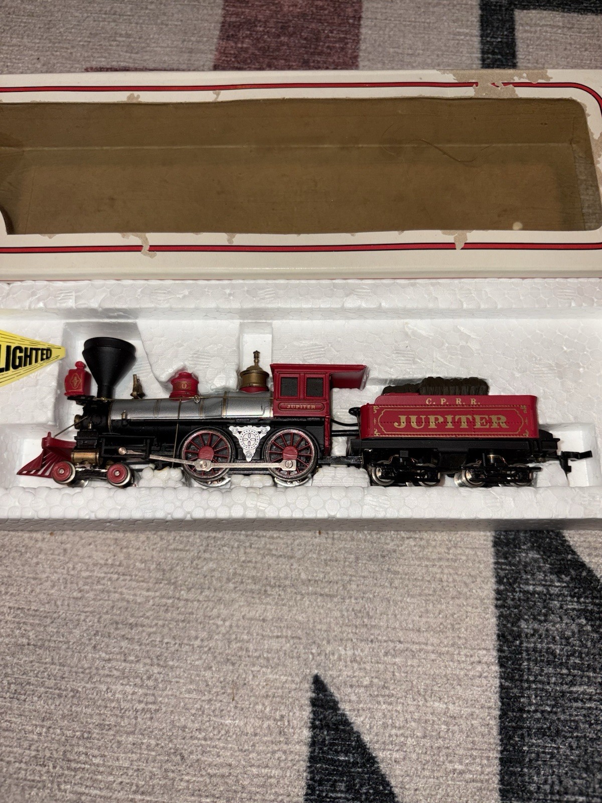 HO Bachmann 41-510-24 CPRR Central Pacific 4-4-0 American Steam #60 “Jupiter”
